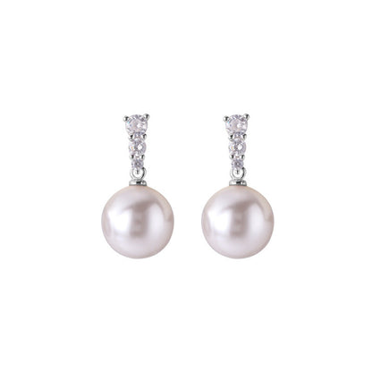 Diamond Pearl Ear studs