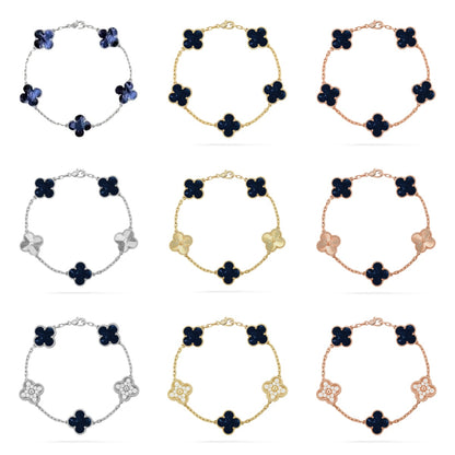 [NOBLE AURA]CLOVER 5 MOTIF PIETERSITE BRACELET COLLECTION