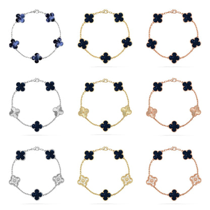 [NOBLE AURA]CLOVER 5 MOTIF PIETERSITE BRACELET COLLECTION