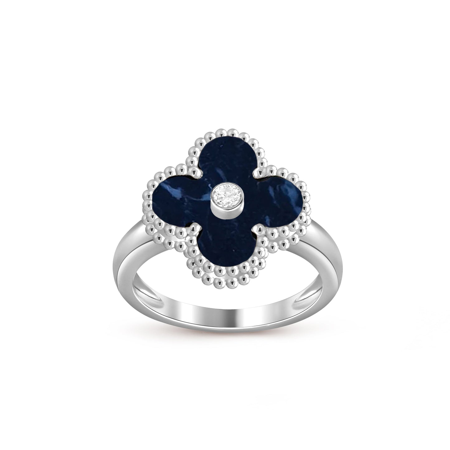 [NOBLE AURA]CLOVER SILVER DIOMND RING COLLECTION