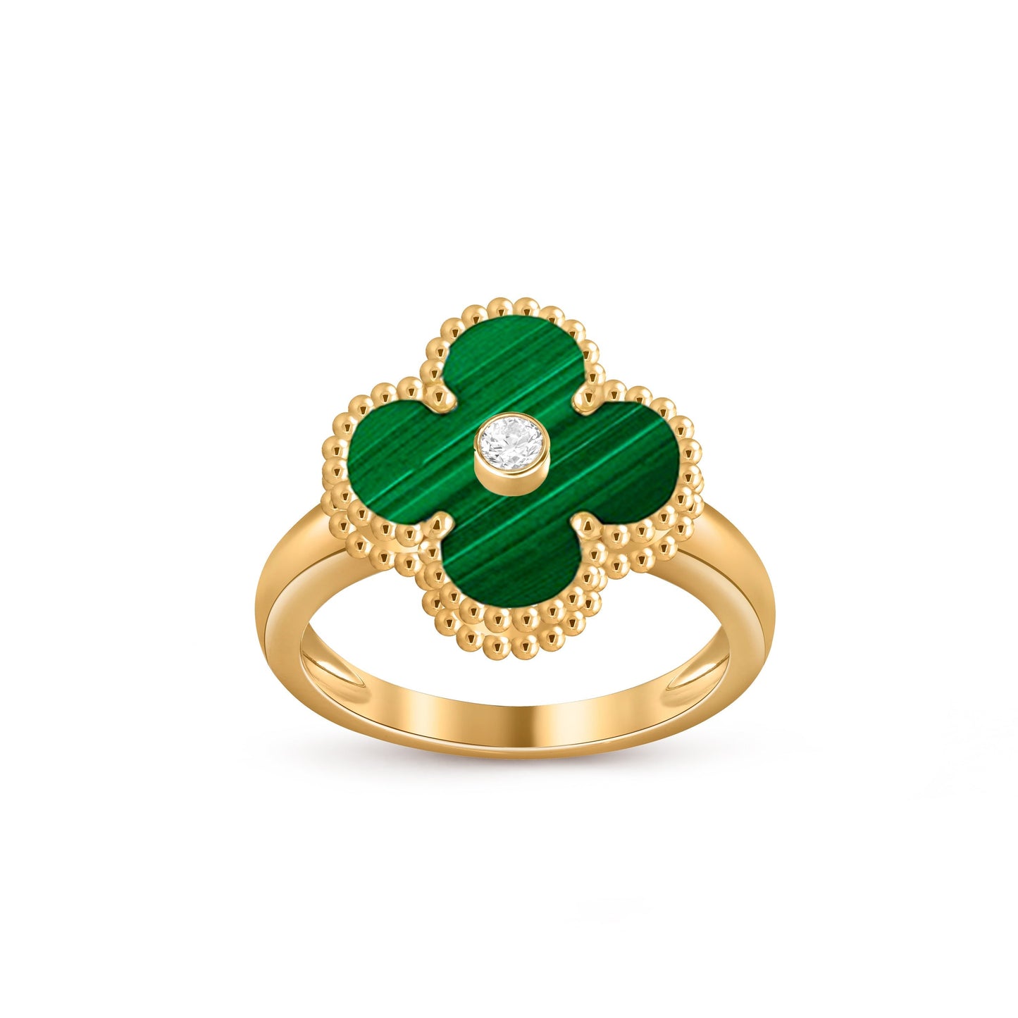 [NOBLE AURA]CLOVER DIAMOND RING GOLD COLLECTION