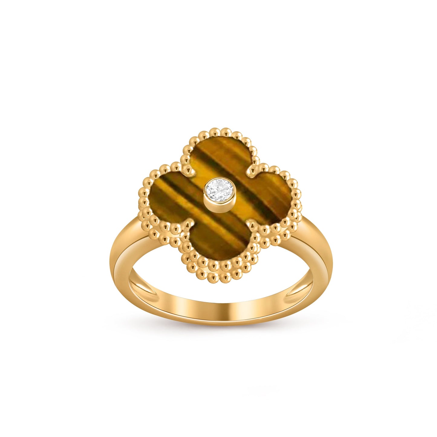 [NOBLE AURA]CLOVER DIAMOND RING GOLD COLLECTION