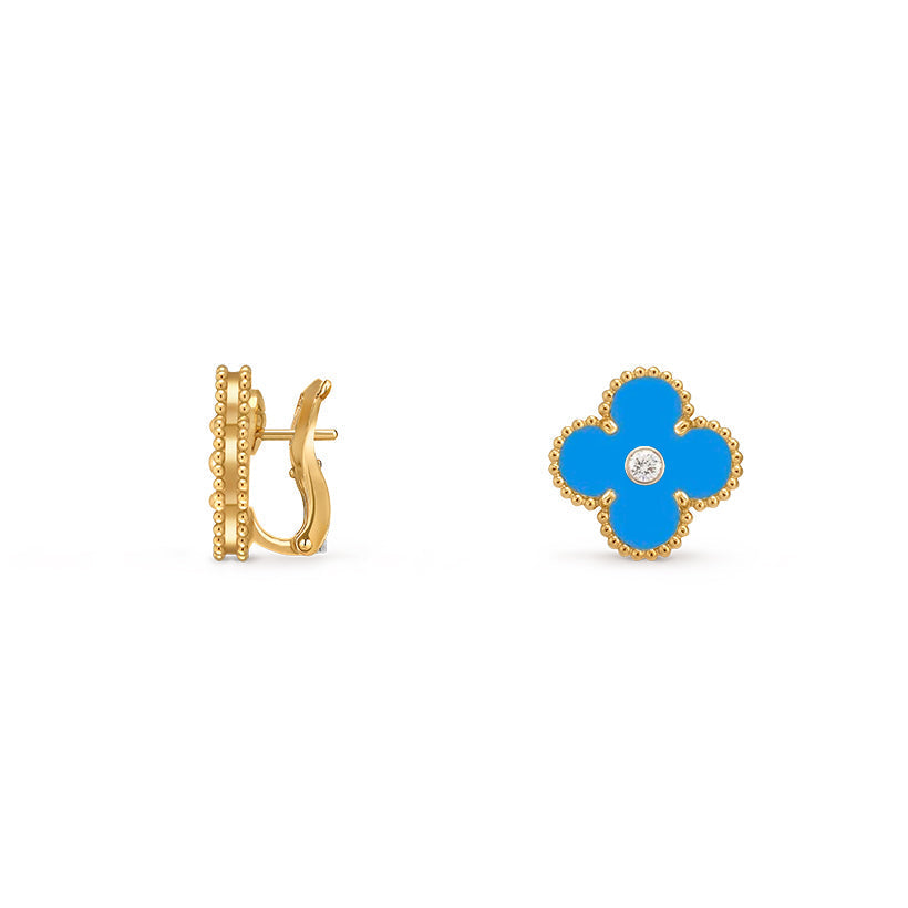 [NOBLE AURA] CLOVER 15MM MOP DIAMOND EARRINGS COLLECTION