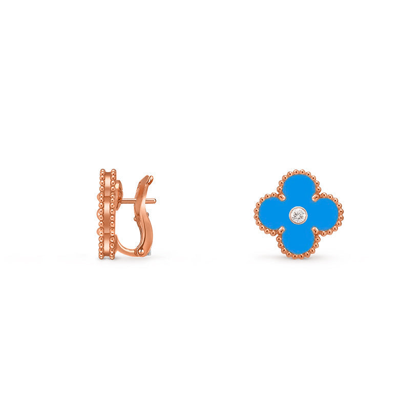 [NOBLE AURA]CLOVER 15MM MOP DIAMOND EARRINGS COLLECTION