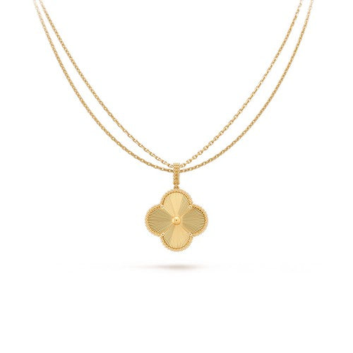 [NOBLE AURA]CLOVER 25MM PEDANT NECKLACE GOLD