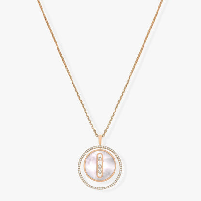 [NOBLE AURA]LUCKY MOVE MM NACRE BLANCHE DIAMOND NECKLACE