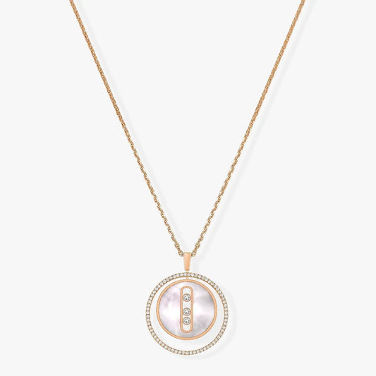 [NOBLE AURA]LUCKY MOVE MM NACRE BLANCHE DIAMOND NECKLACE