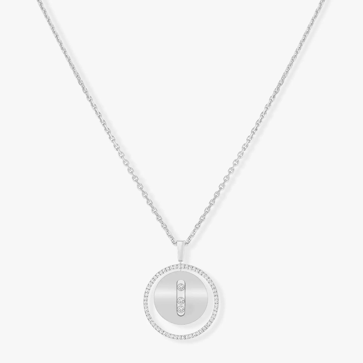 [NOBLE AURA]LUCKY MOVE MM SILVER DIAMOND NECKLACE