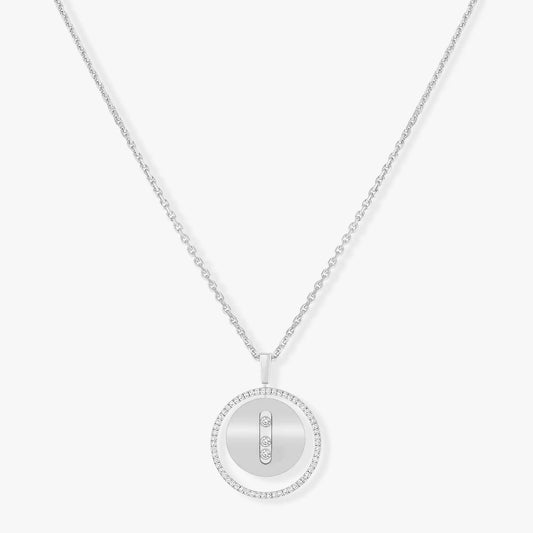 [NOBLE AURA]LUCKY MOVE MM SILVER DIAMOND NECKLACE