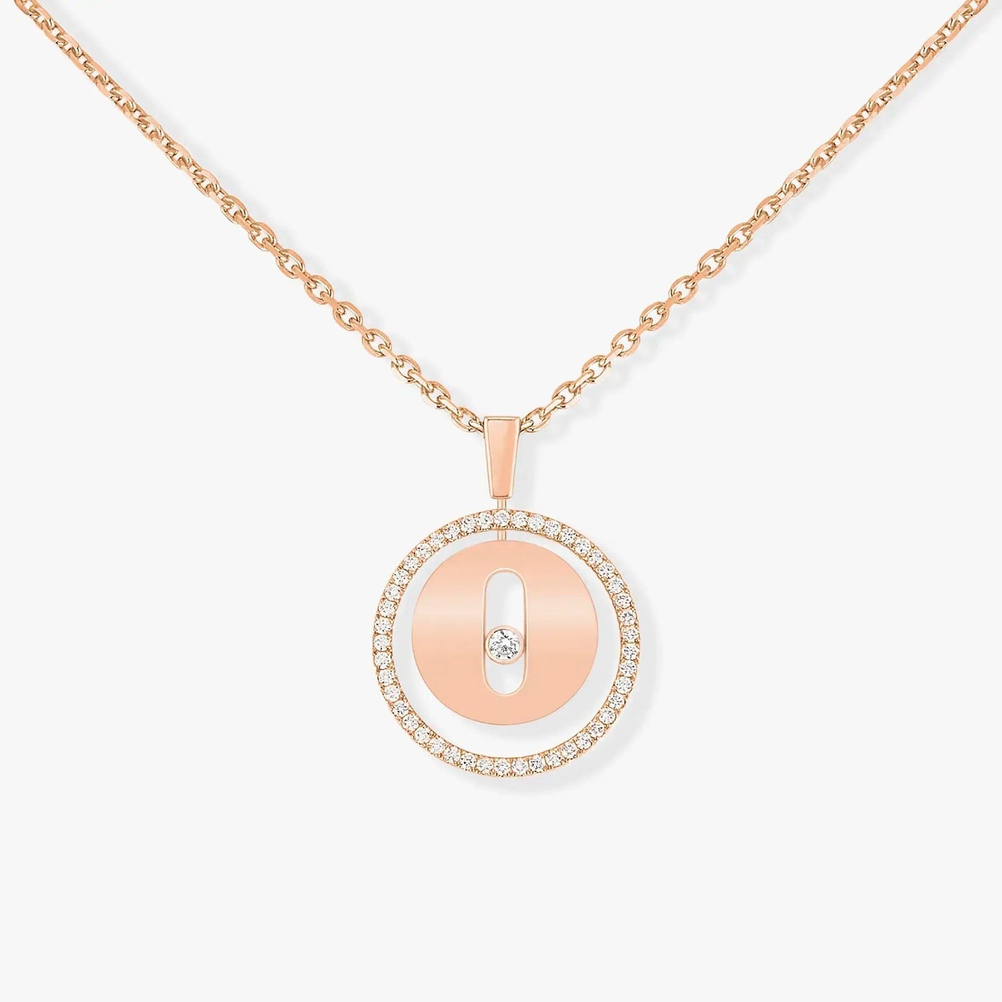 [NOBLE AURA]LUCKY MOVE PM NECKLACE PINK GOLD DIAMOND