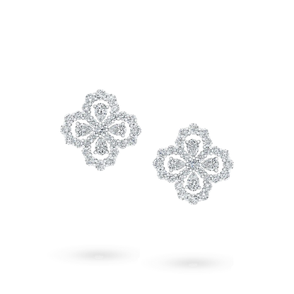 [NOBLE AURA]LOOP EARRINGS FULL MOTIF DIAMOND 16MM