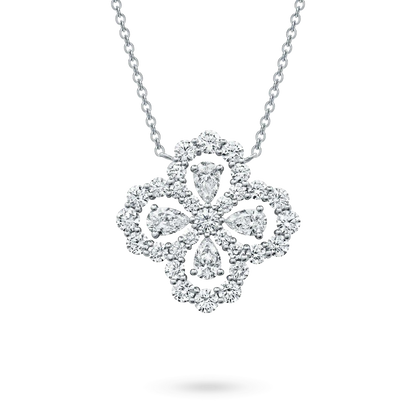 [NOBLE AURA]LOOP NECKLACE FULL MOTIF DIAMOND 16MM MULTIPLE COLORS