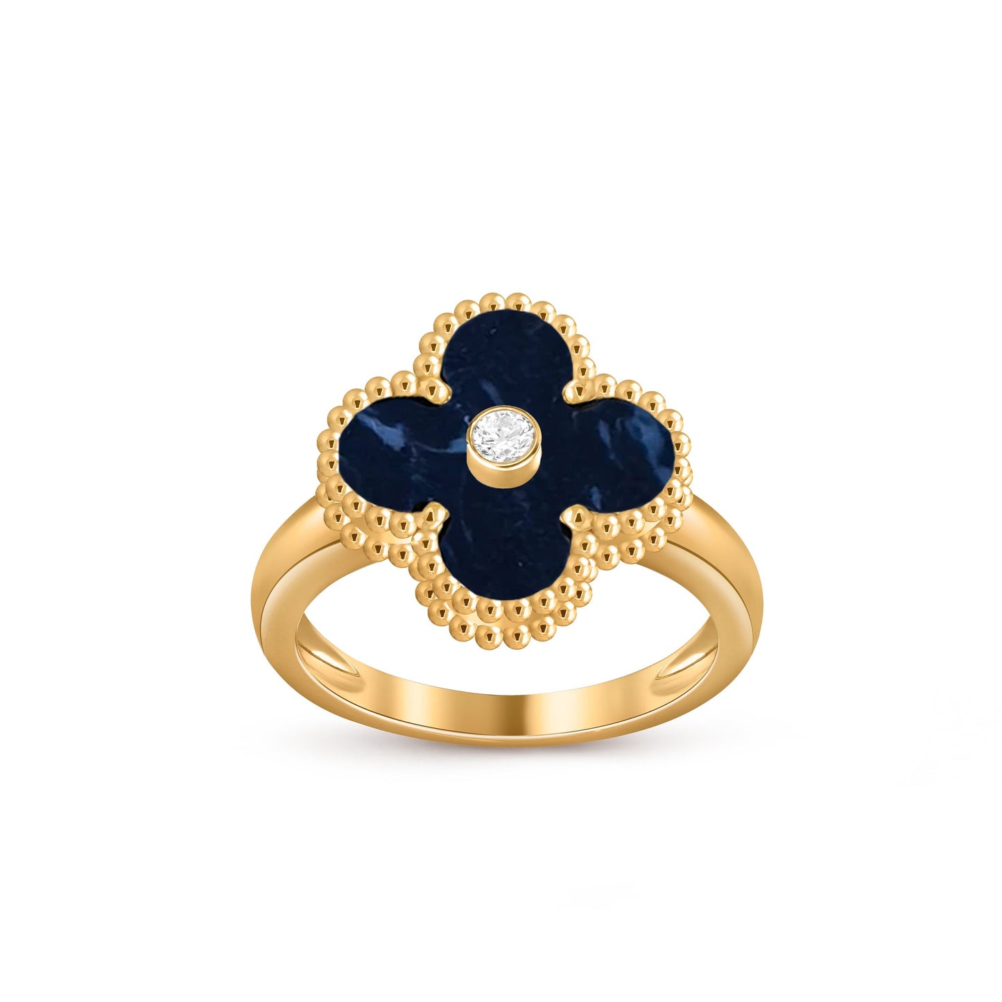 [NOBLE AURA]CLOVER DIAMOND RING GOLD COLLECTION