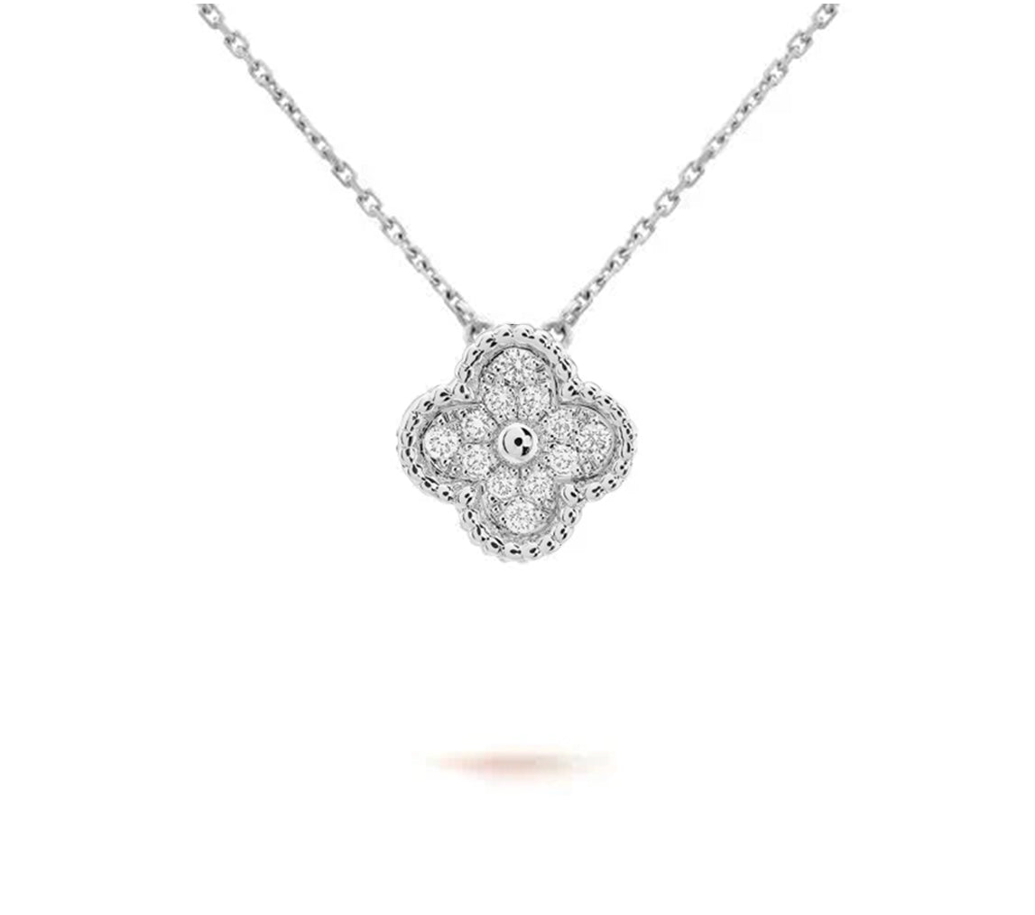[NOBLE AURA]CLOVER 15MM NECKLACE SILVER COLLECTION