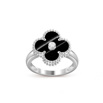 [NOBLE AURA]CLOVER SILVER DIOMND RING COLLECTION