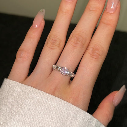 Pink Silver Ring Collection