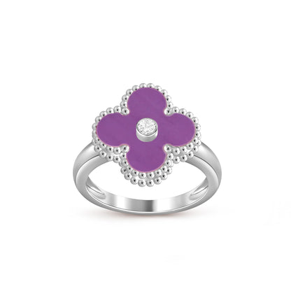 [NOBLE AURA]CLOVER SILVER DIOMND RING COLLECTION