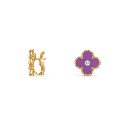 [NOBLE AURA] CLOVER 15MM MOP DIAMOND EARRINGS COLLECTION