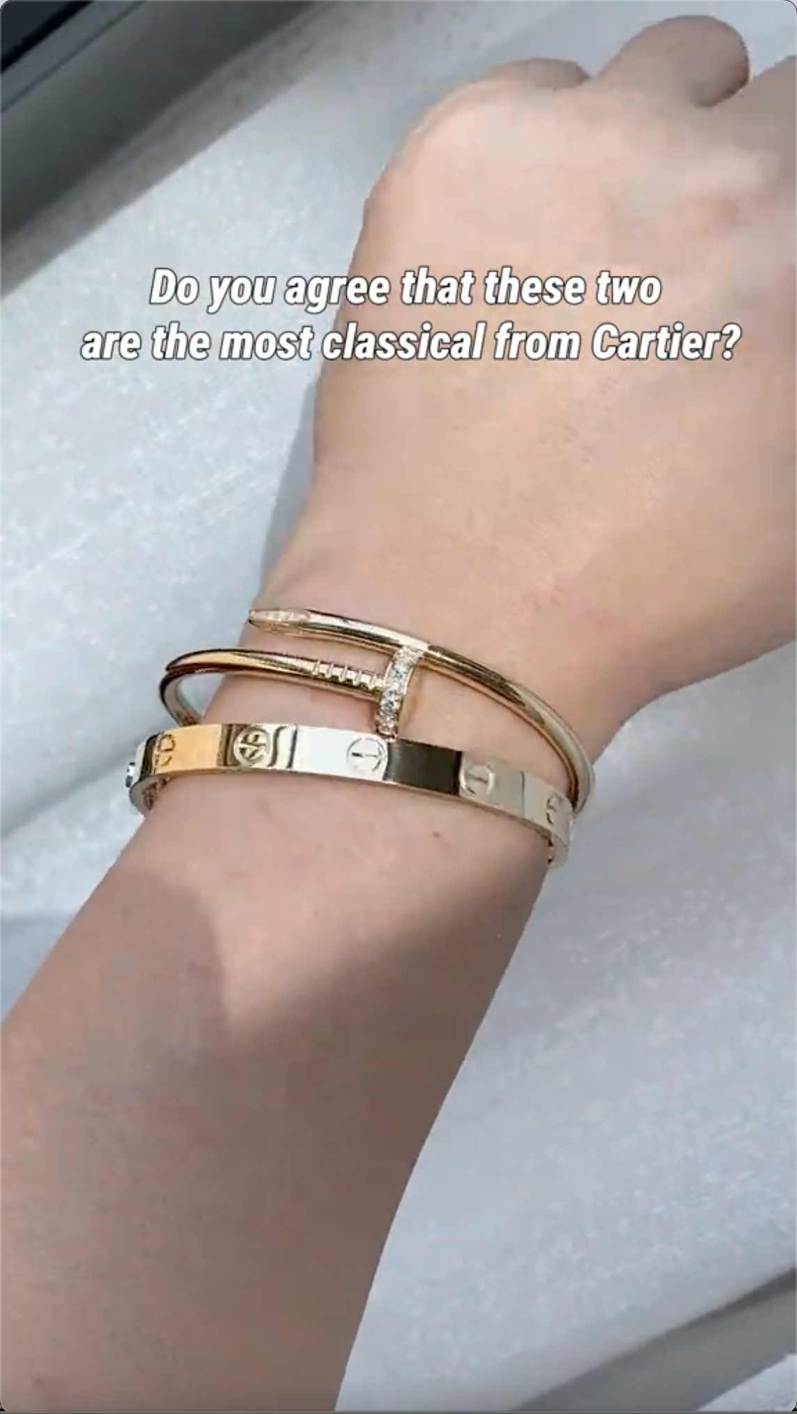 [NOBLE AURA] LOVE Classic & JUSTE Diamond Bracelet Stack Set