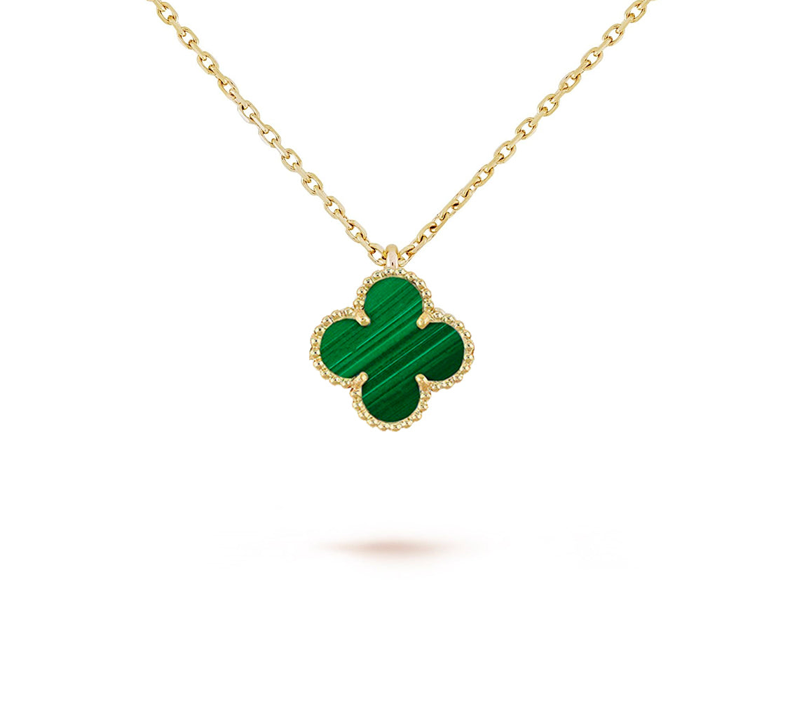 [NOBLE AURA]CLOVER MINI 9.5MM CARNELIANS NECKLACE COLLECTION