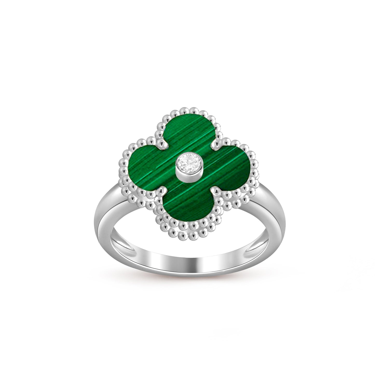[NOBLE AURA]CLOVER SILVER DIOMND RING COLLECTION