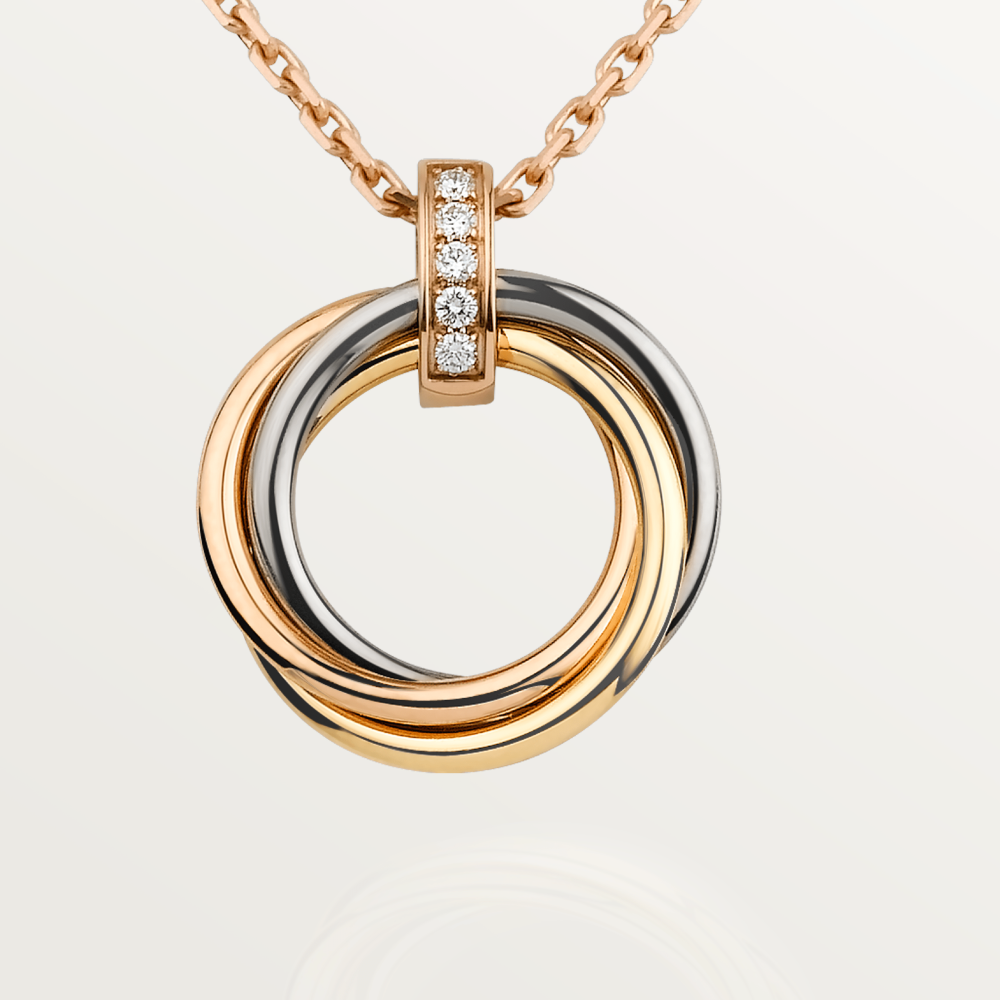 [NOBLE AURA]TRINITY NECKLACE GOLD  DIAMONDS