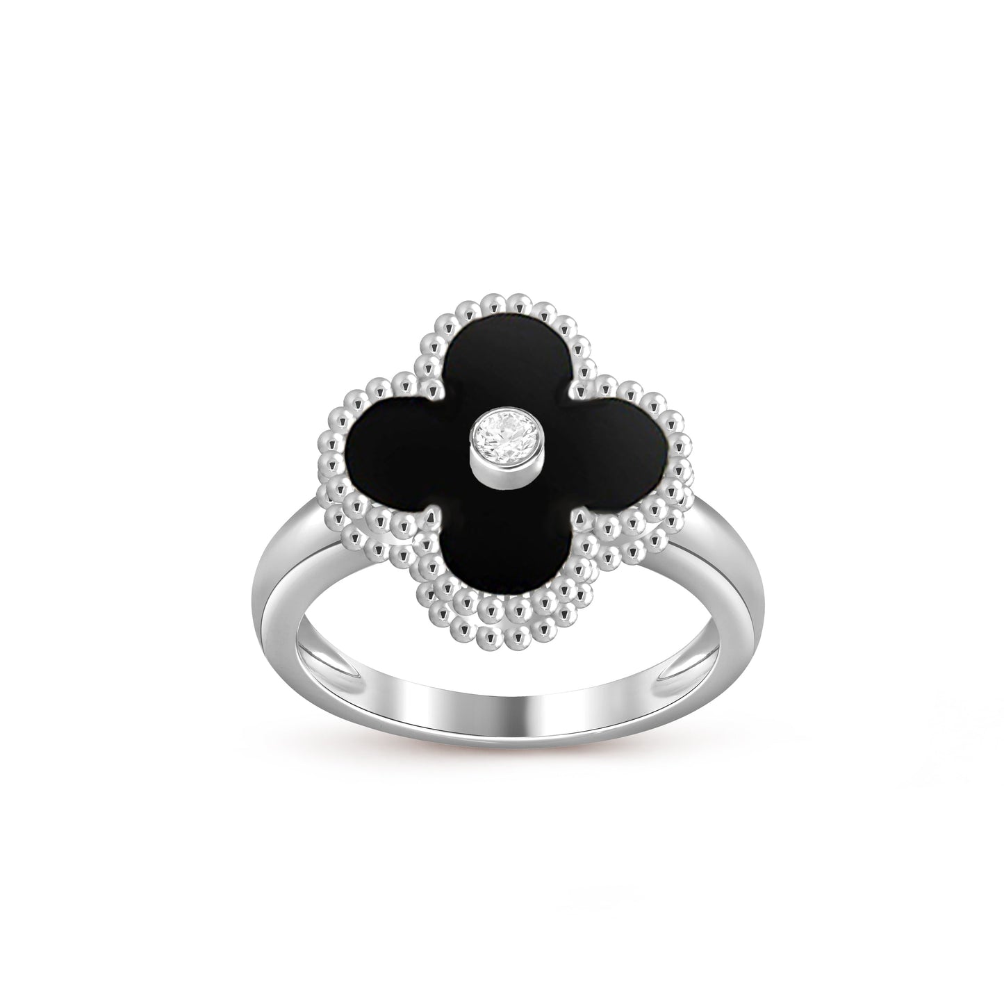[NOBLE AURA]CLOVER SILVER DIOMND RING COLLECTION