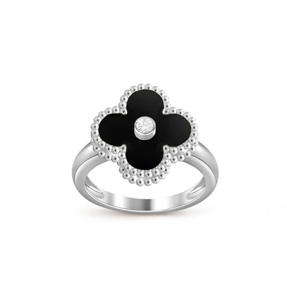 [NOBLE AURA]CLOVER SILVER DIOMND RING COLLECTION