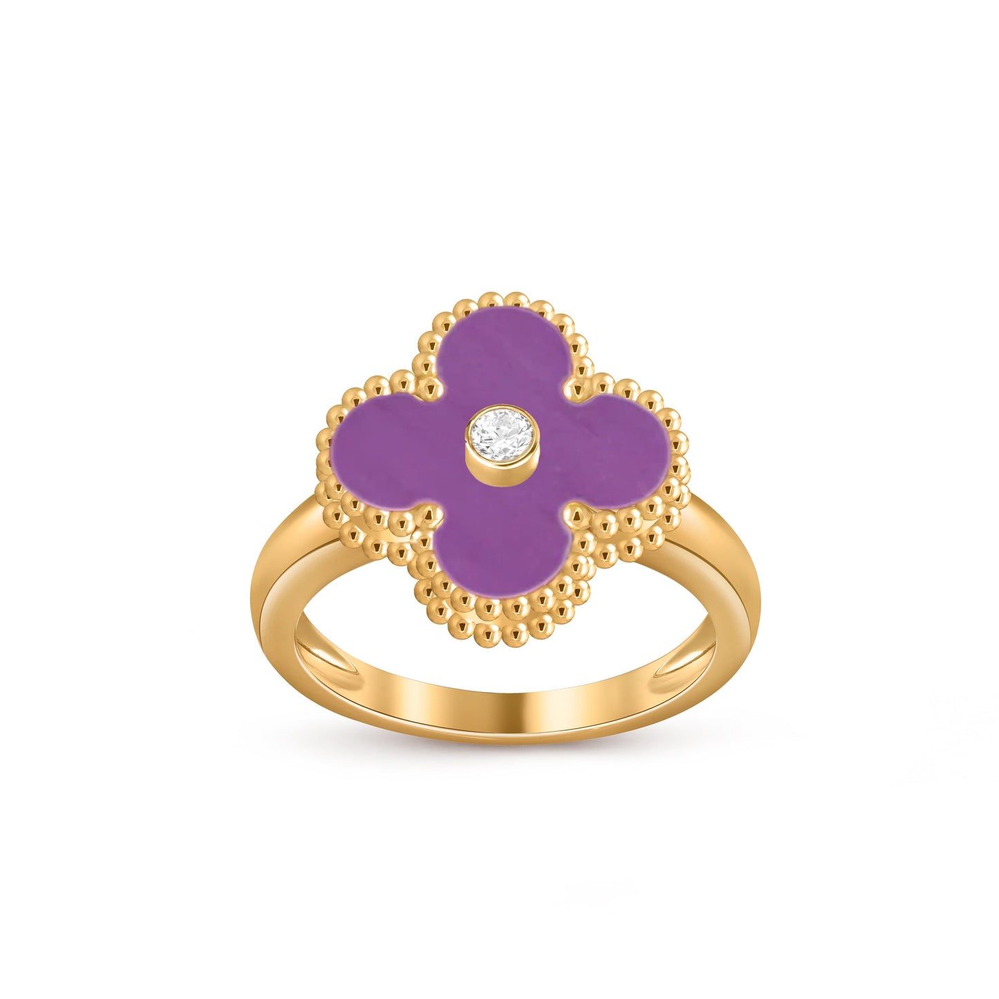 [NOBLE AURA]CLOVER DIAMOND RING GOLD COLLECTION