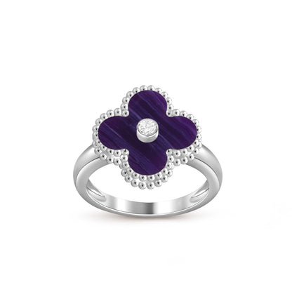 [NOBLE AURA]CLOVER SILVER DIOMND RING COLLECTION