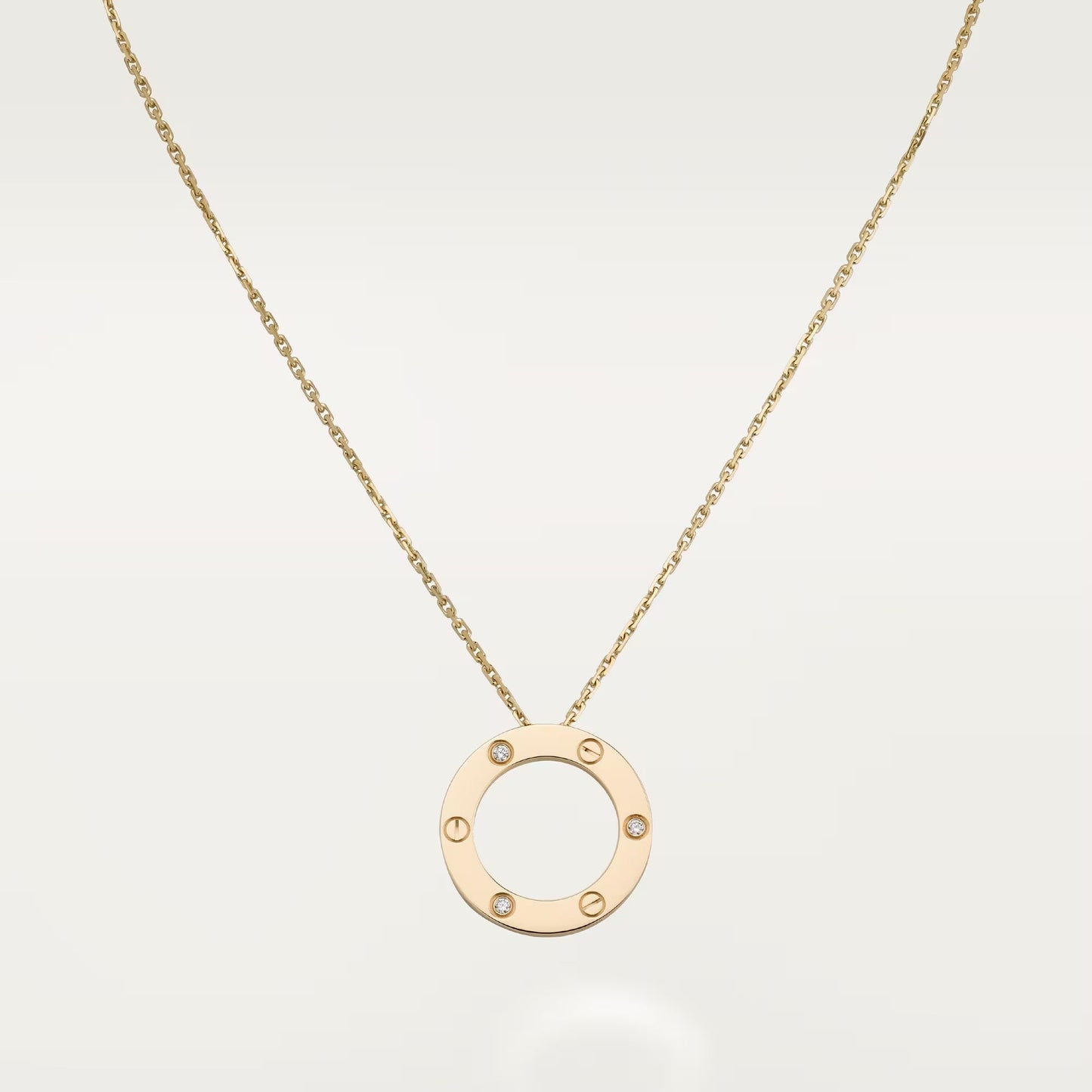 [NOBLE AURA] LOVE NECKLACE 16MM 3 DIAMONDS