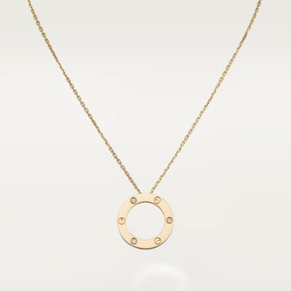 [NOBLE AURA] LOVE NECKLACE 16MM 3 DIAMONDS