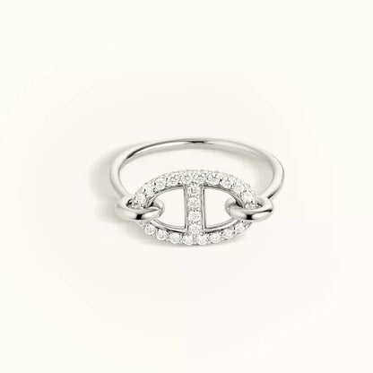 [NOBLE AURA]RONDE SMALL SILVER DIAMOND RING