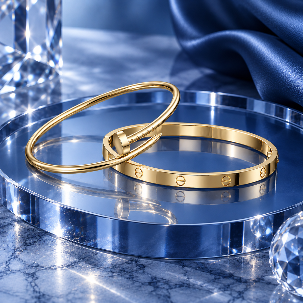 [NOBLE AURA] LOVE & JUSTE Classic Bracelet Stack Set