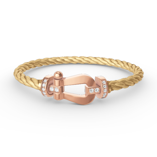 [NOBLE AURA]FORCE LARGE HORSESHOE HALF DIAMOND BRACELET ROSE GOLD