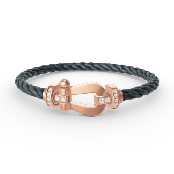 [NOBLE AURA]FORCE LARGE HORSESHOE HALF DIAMOND BRACELET ROSE GOLD
