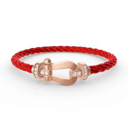 [NOBLE AURA]FORCE LARGE HORSESHOE HALF DIAMOND BRACELET ROSE GOLD