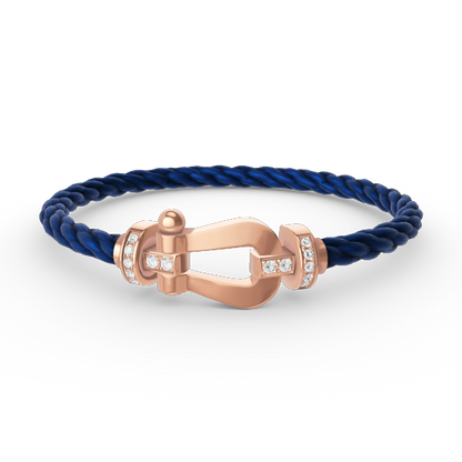 [NOBLE AURA]FORCE LARGE HORSESHOE HALF DIAMOND BRACELET ROSE GOLD