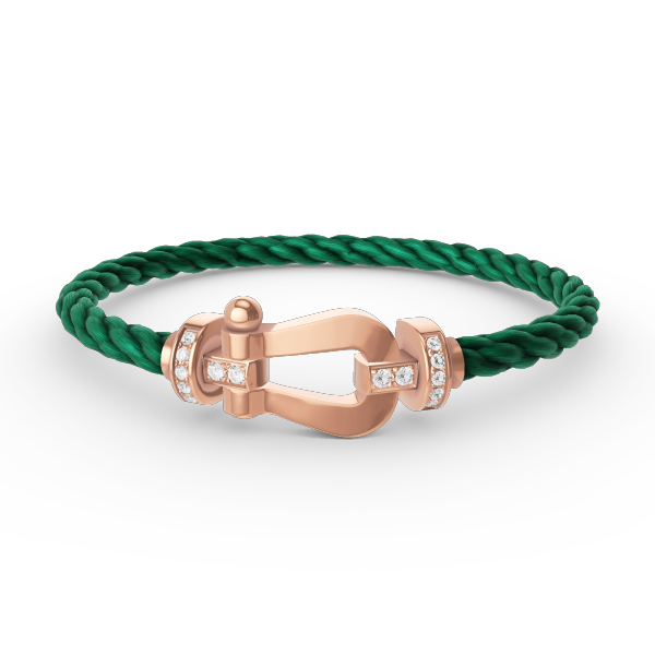 [NOBLE AURA]FORCE LARGE HORSESHOE HALF DIAMOND BRACELET ROSE GOLD