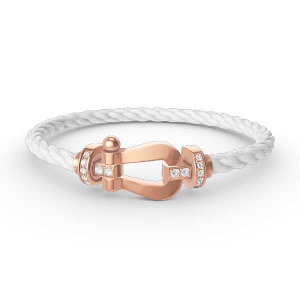 [NOBLE AURA]FORCE LARGE HORSESHOE HALF DIAMOND BRACELET ROSE GOLD