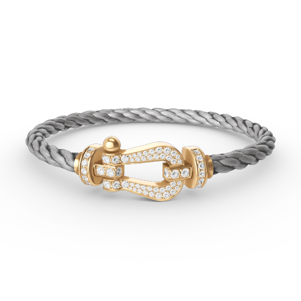 [NOBLE AURA]FORCE LARGE HORSESHOE FULL DIAMOND BRACELET GOLD