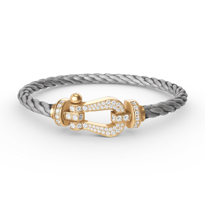 [NOBLE AURA]FORCE LARGE HORSESHOE FULL DIAMOND BRACELET GOLD
