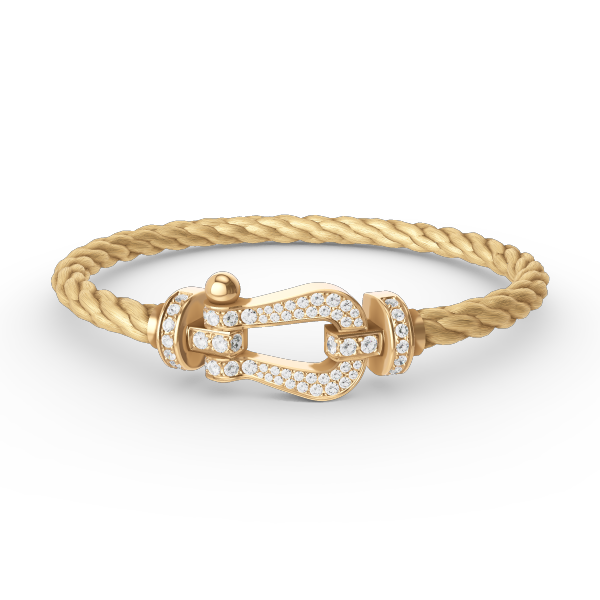 [NOBLE AURA]FORCE LARGE HORSESHOE FULL DIAMOND BRACELET GOLD