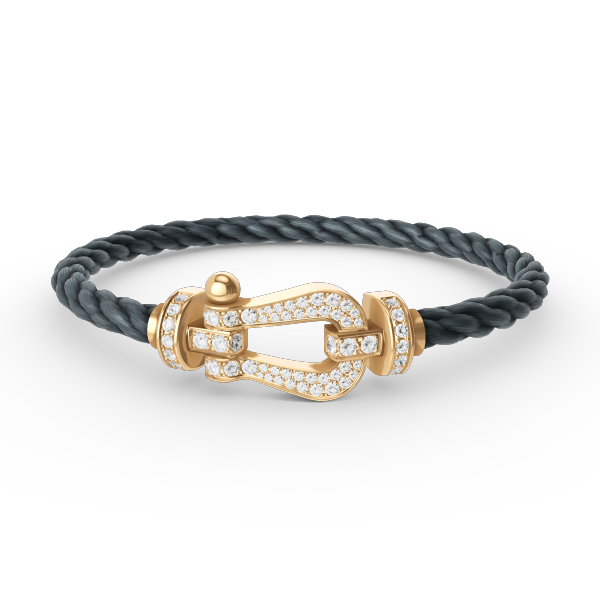 [NOBLE AURA]FORCE LARGE HORSESHOE FULL DIAMOND BRACELET GOLD
