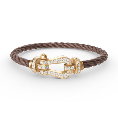[NOBLE AURA]FORCE LARGE HORSESHOE FULL DIAMOND BRACELET GOLD