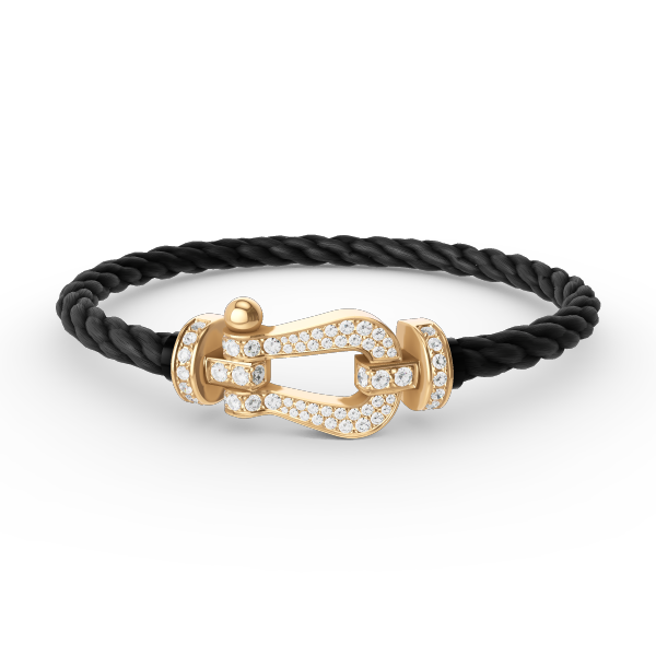 [NOBLE AURA]FORCE LARGE HORSESHOE FULL DIAMOND BRACELET GOLD