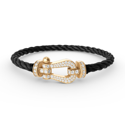 [NOBLE AURA]FORCE LARGE HORSESHOE FULL DIAMOND BRACELET GOLD