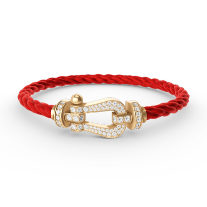 [NOBLE AURA]FORCE LARGE HORSESHOE FULL DIAMOND BRACELET GOLD