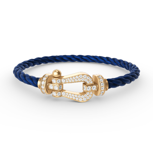 [NOBLE AURA]FORCE LARGE HORSESHOE FULL DIAMOND BRACELET GOLD