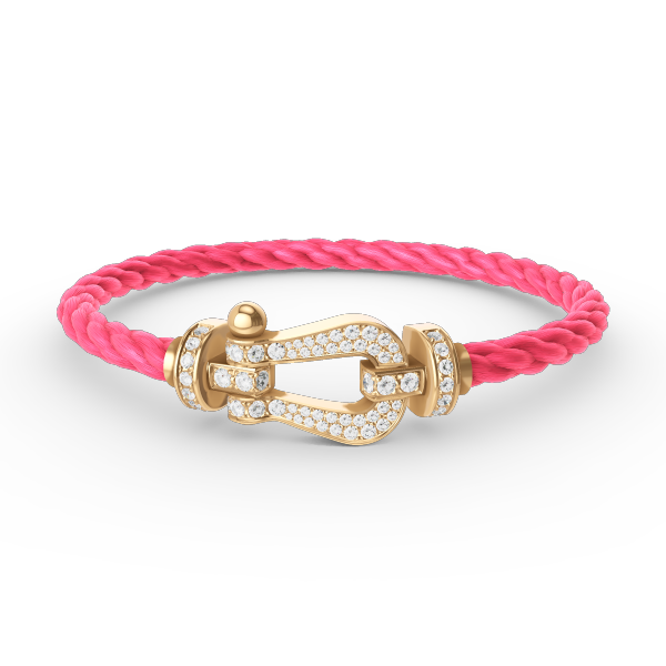 [NOBLE AURA]FORCE LARGE HORSESHOE FULL DIAMOND BRACELET GOLD